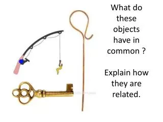 What do these objects have in common ? Explain how they are related.