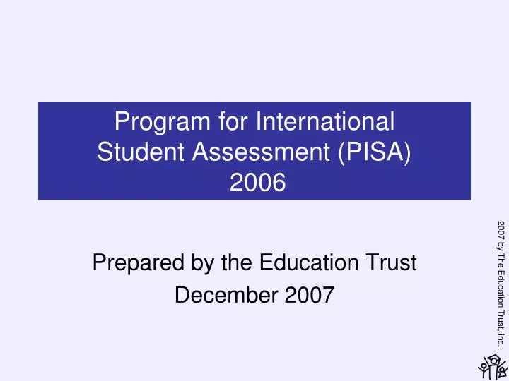 program for international student assessment pisa 2006