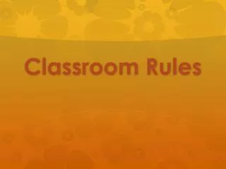 classroom rules