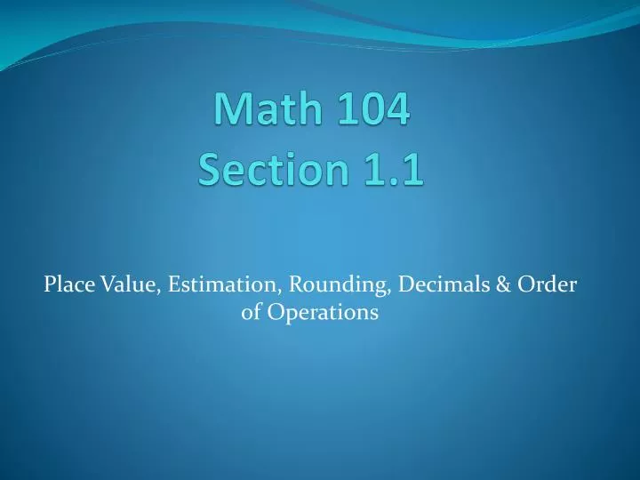 math 104 section 1 1