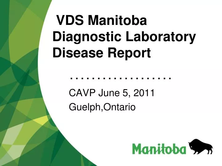 vds manitoba diagnostic laboratory disease report