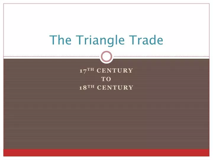 the triangle trade