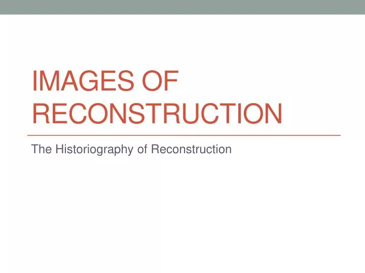 images of reconstruction