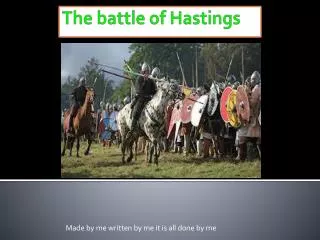 The battle of Hastings