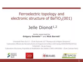 Ferroelectric topology and electronic structure of BaTiO 3 (001)