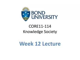 CORE11-114 Knowledge Society