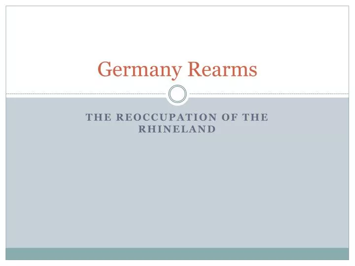 germany rearms