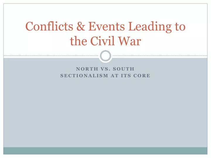 conflicts events leading to the civil war