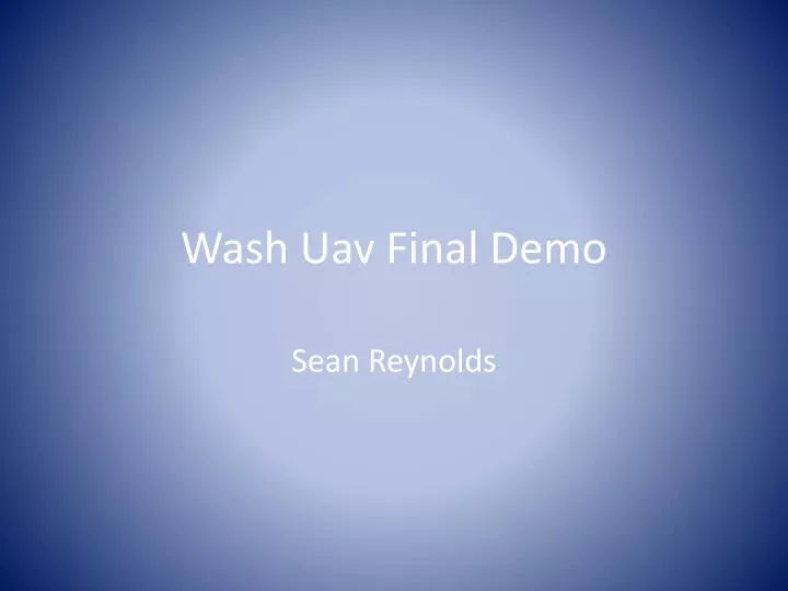 wash uav final demo