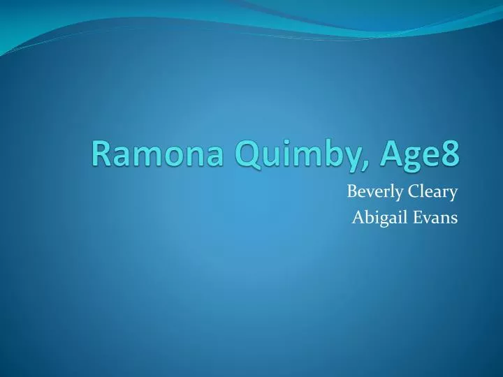 ramona quimby age8