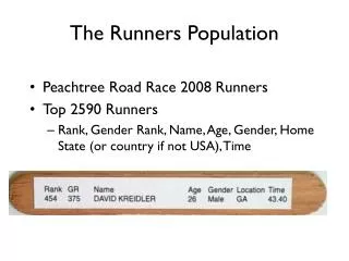 The Runners Population