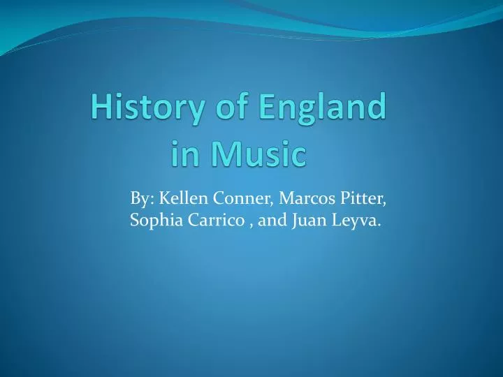 history of england in music