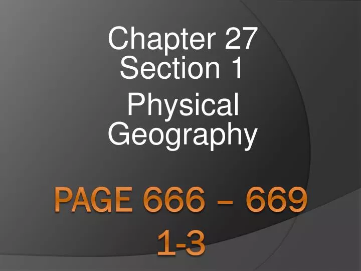 chapter 27 section 1 physical geography