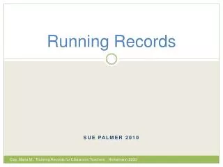 Running Records