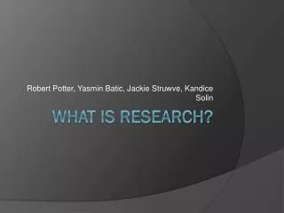 What is Research?