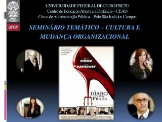 SEMINÁRIO TEMÁTICO – CULTURA E MUDANÇA ORGANIZACIONAL
