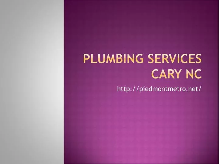 plumbing services cary nc