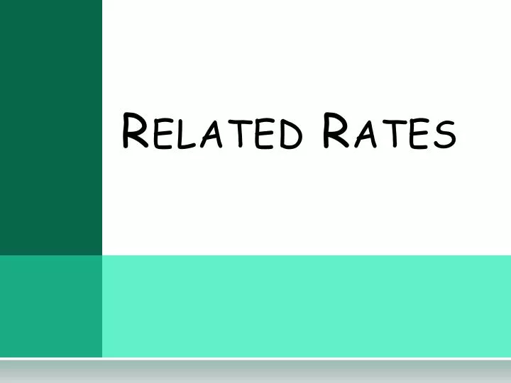 related rates