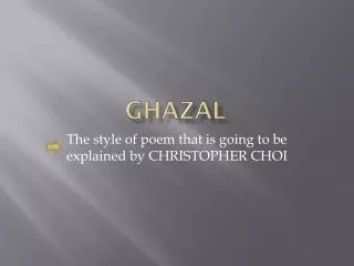 Ghazal