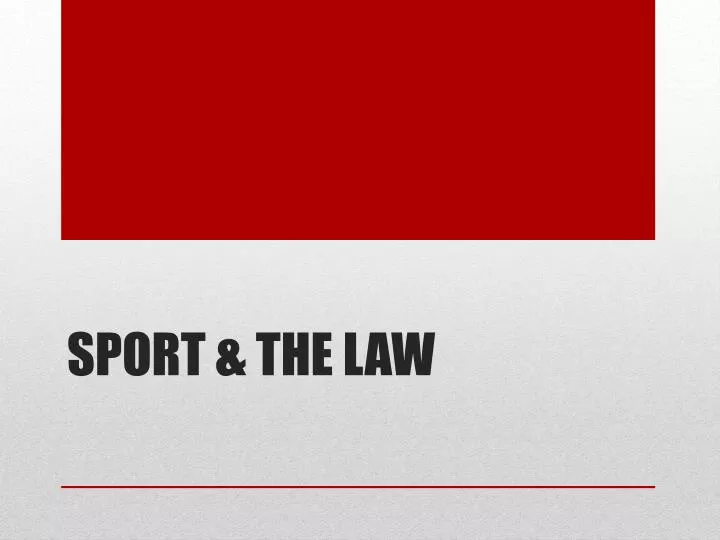 sport the law