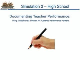 Documenting Teacher Performance: