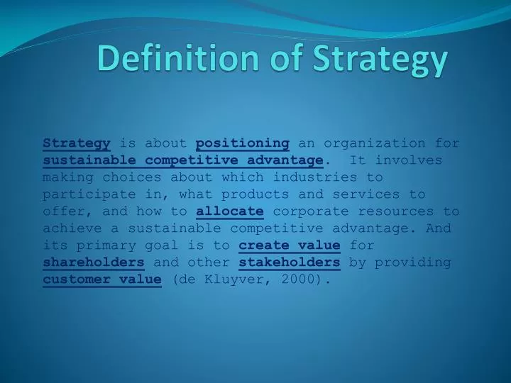definition of strategy