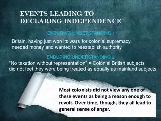 Britain, having just won its wars for colonial supremacy,