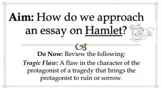 aim how do we approach an essay on hamlet
