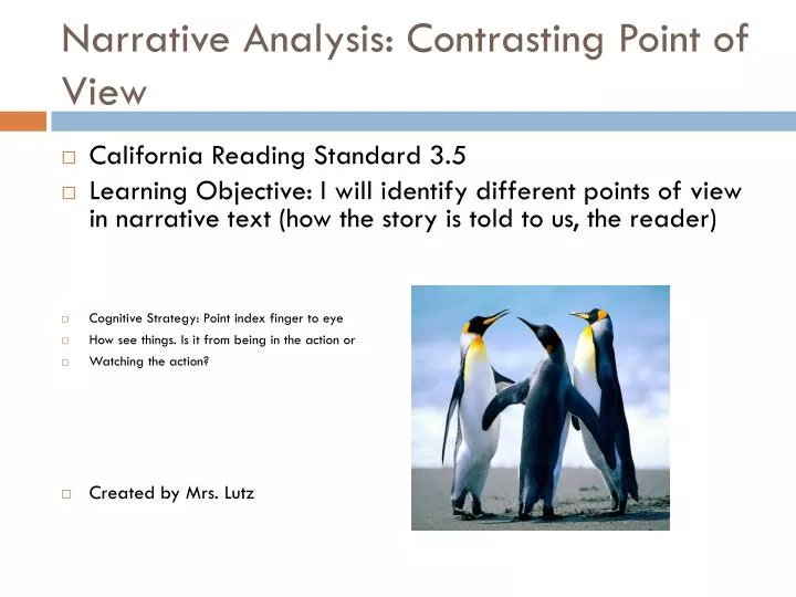 narrative analysis contrasting point of view