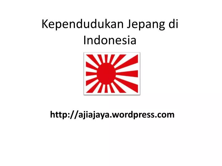 kependudukan jepang di indonesia