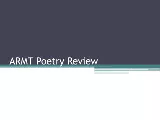 ARMT Poetry Review