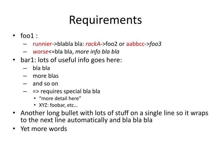 requirements