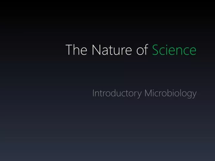 the nature of science