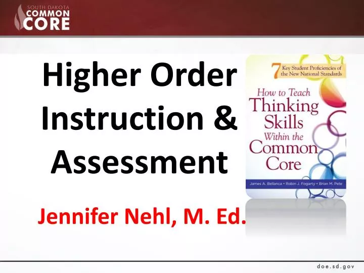 higher order instruction assessment