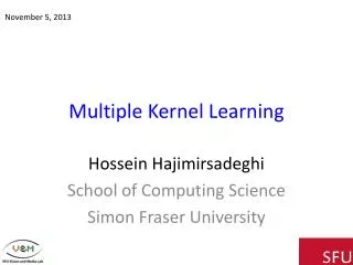 Multiple Kernel Learning