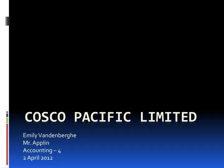 emily vandenberghe mr applin accounting 4 2 april 2012