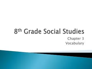 8 th grade social studies