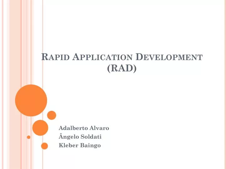 rapid application development rad