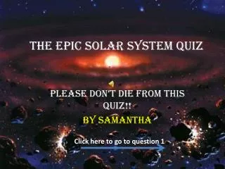 The Epic Solar System Quiz