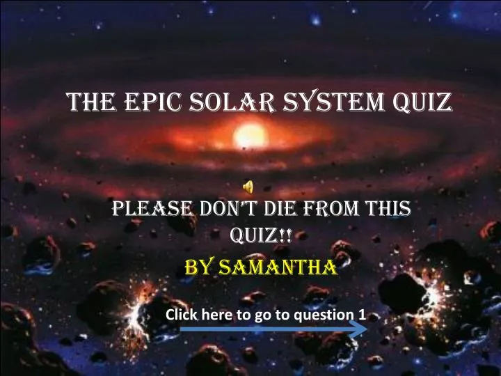 the epic solar system quiz