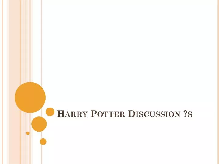 harry potter discussion s