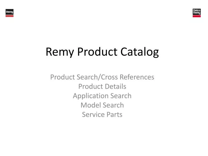 remy product catalog