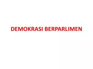demokrasi berparlimen