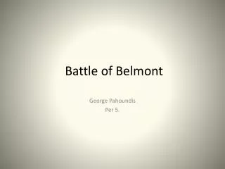 Battle of B elmont