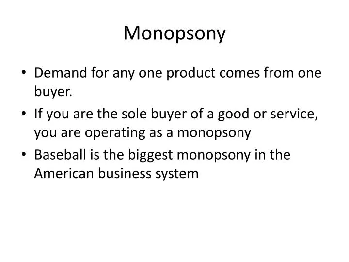 monopsony