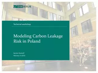 Modeling Carbon Leakage Risk in Poland