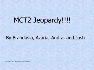 MCT2 Jeopardy!!!!