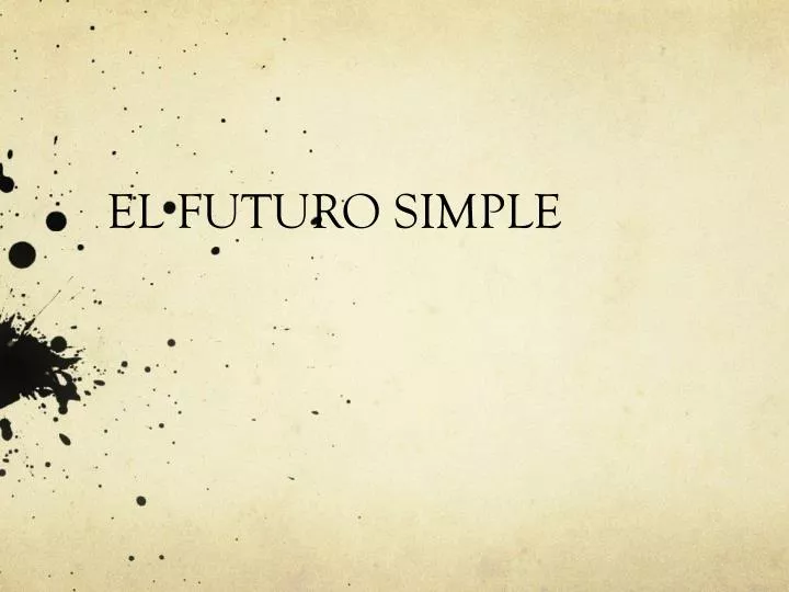 el futuro simple