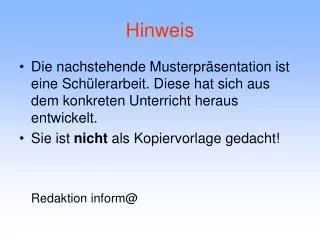hinweis