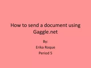 How to send a document using Gaggle